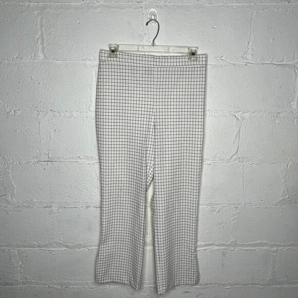 Massimo Fabbro Pants - Massimo Fabbro Italy Plaid Pull On Academia Career Pants Women Black White Sz 12
